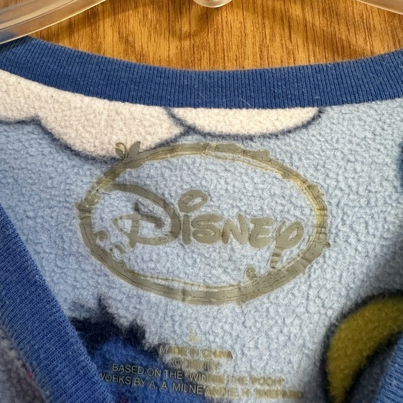 Disney Eeyore Juniors Footed Pajamas, Blue, Sz Large - Picture 2 of 6
